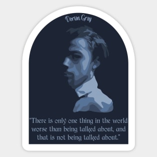 Dorian Gray Portrait and Quote Sticker